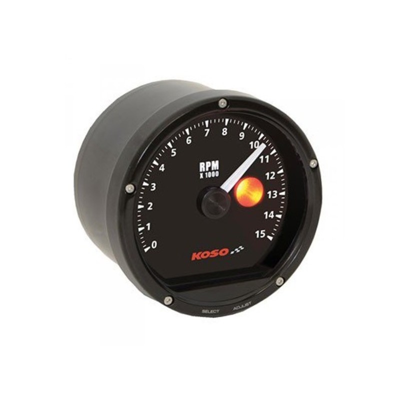 Compte-tours KOSO D75 15000 RPM noir