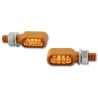 Clignotants LED CNC HIGHSIDER Little Bronx, or, verre teinté, homologué E, paire