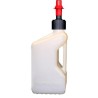 Bidon d'essence TUFF JUG 10L blanc translucide/bouchon rouge