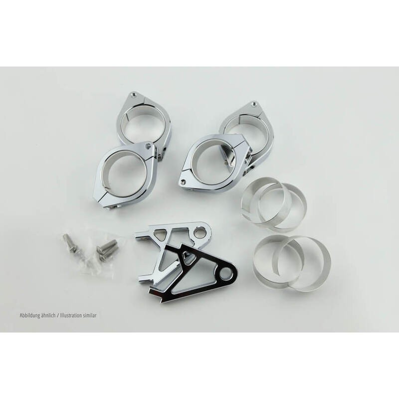 Kit de fixation de phare HIGHSIDER XS 47-54 mm, chromé