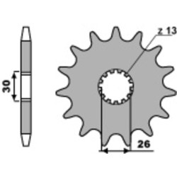 Pignon PBR acier standard...
