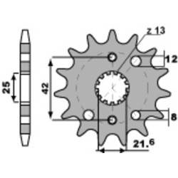 Pignon PBR acier standard...