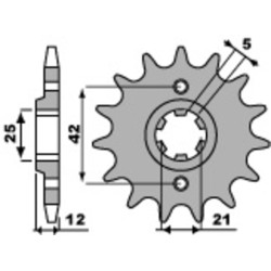 Pignon PBR acier standard...