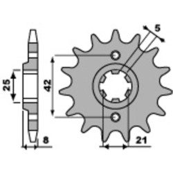 Pignon PBR acier standard...