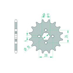 Pignon AFAM acier standard...