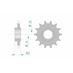 Pignon AFAM acier standard...
