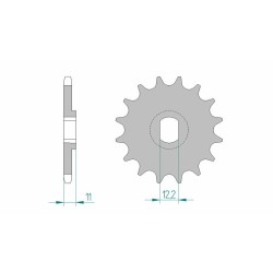 Pignon AFAM acier standard...