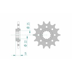 Pignon AFAM acier standard...