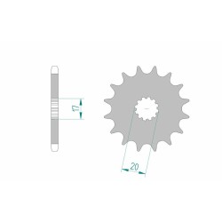 Pignon AFAM acier standard...