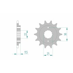 Pignon AFAM acier standard...