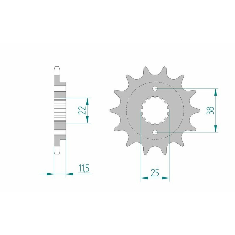 Pignon AFAM acier standard 52400 - 520