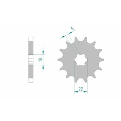 Pignon AFAM acier standard...