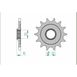 Pignon AFAM acier standard...