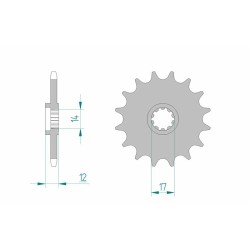 Pignon AFAM acier standard...