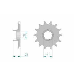 Pignon AFAM acier standard...