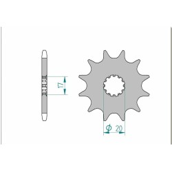 Pignon AFAM acier standard...