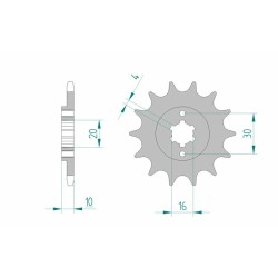 Pignon AFAM acier standard...