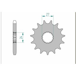 Pignon AFAM acier standard...