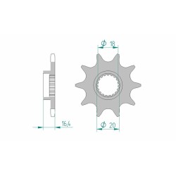 Pignon AFAM acier standard...