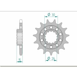 Pignon AFAM acier standard...