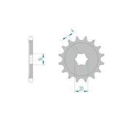 Pignon AFAM acier standard...