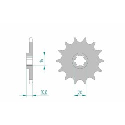 Pignon AFAM acier standard...