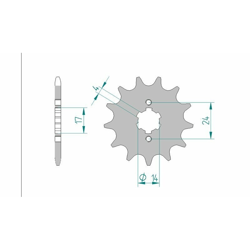 Pignon AFAM acier standard 49102 - 420