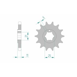 Pignon AFAM acier standard...