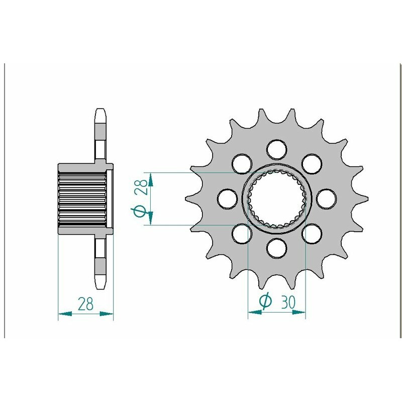 Pignon AFAM acier standard 37601 - 525