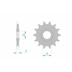 Pignon AFAM acier standard...