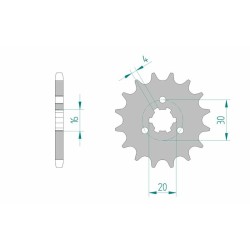 Pignon AFAM acier standard...