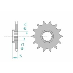 Pignon AFAM acier standard...