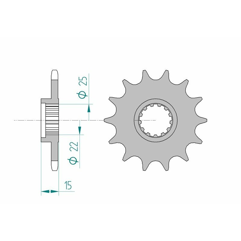 Pignon AFAM acier standard 24510 - 520