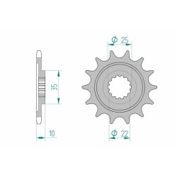 Pignon AFAM acier standard...