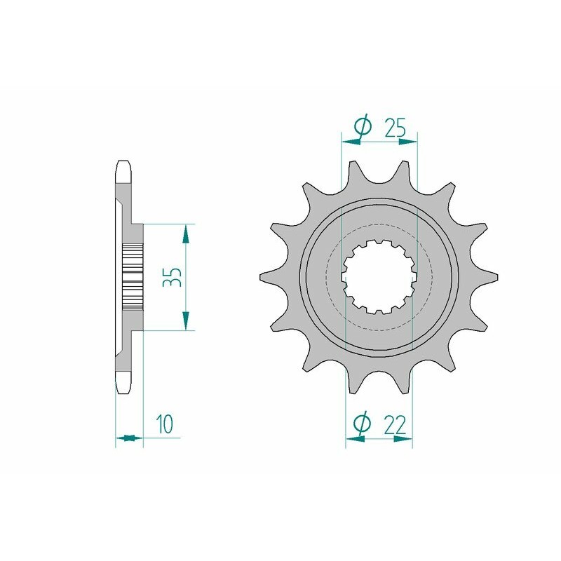 Pignon AFAM acier standard 94604 - 520