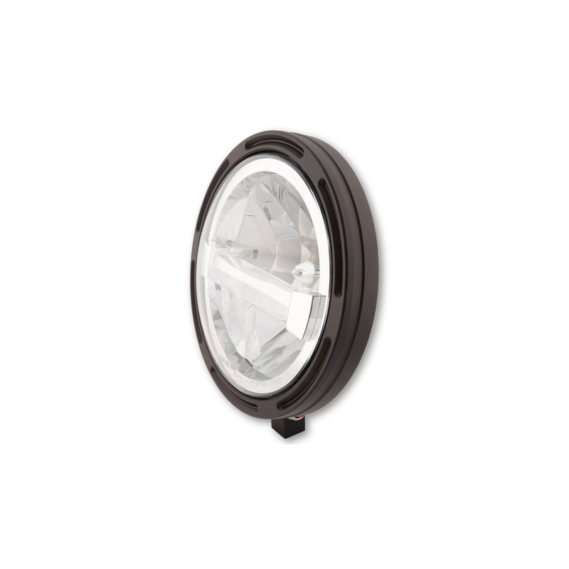 Phare LED HIGHSIDER Frame-R1 Type 4 - 7" noir montage par le bas