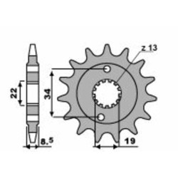 Pignon PBR acier standard...
