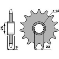 Pignon PBR acier standard...
