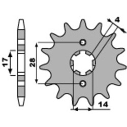 Pignon PBR acier standard...