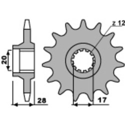 Pignon PBR acier standard...