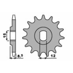 Pignon PBR acier standard...