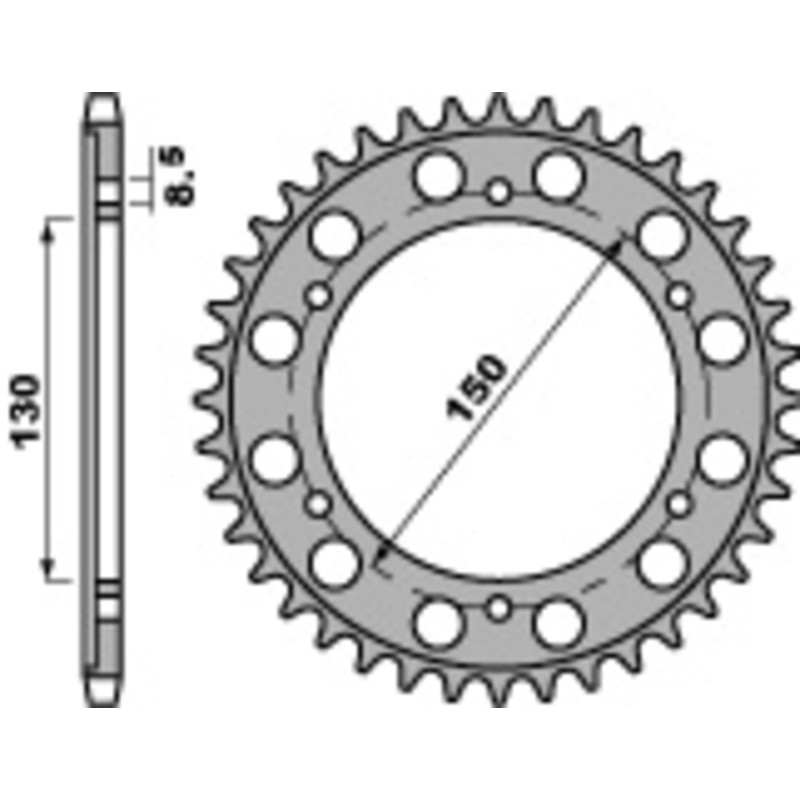 Couronne PBR acier standard 298 - 530