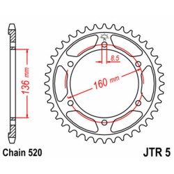 Couronne JT SPROCKETS acier...