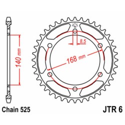 Couronne JT SPROCKETS acier...