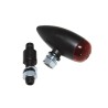 Feu arrière à LED HIGHSIDER Micro-Bullet, noir, rouge