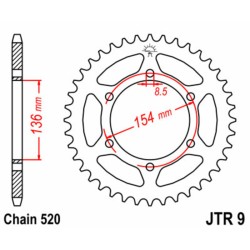 Couronne JT SPROCKETS acier...