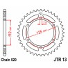 Couronne JT SPROCKETS acier standard 13 - 520