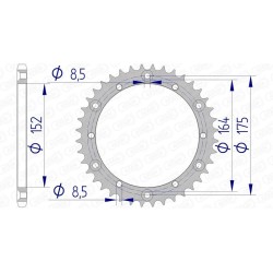 Couronne AFAM aluminium...