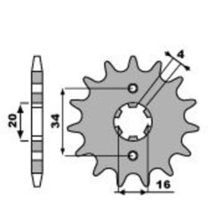 Pignon PBR acier standard...