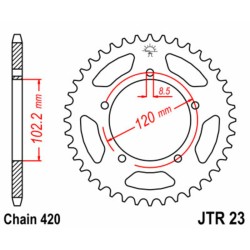 Couronne JT SPROCKETS acier...